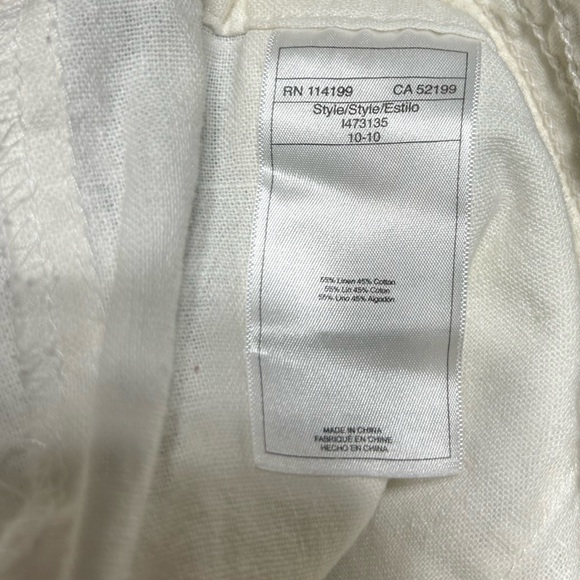 Roxy Off-White Linen Pants - Picture 9 of 9